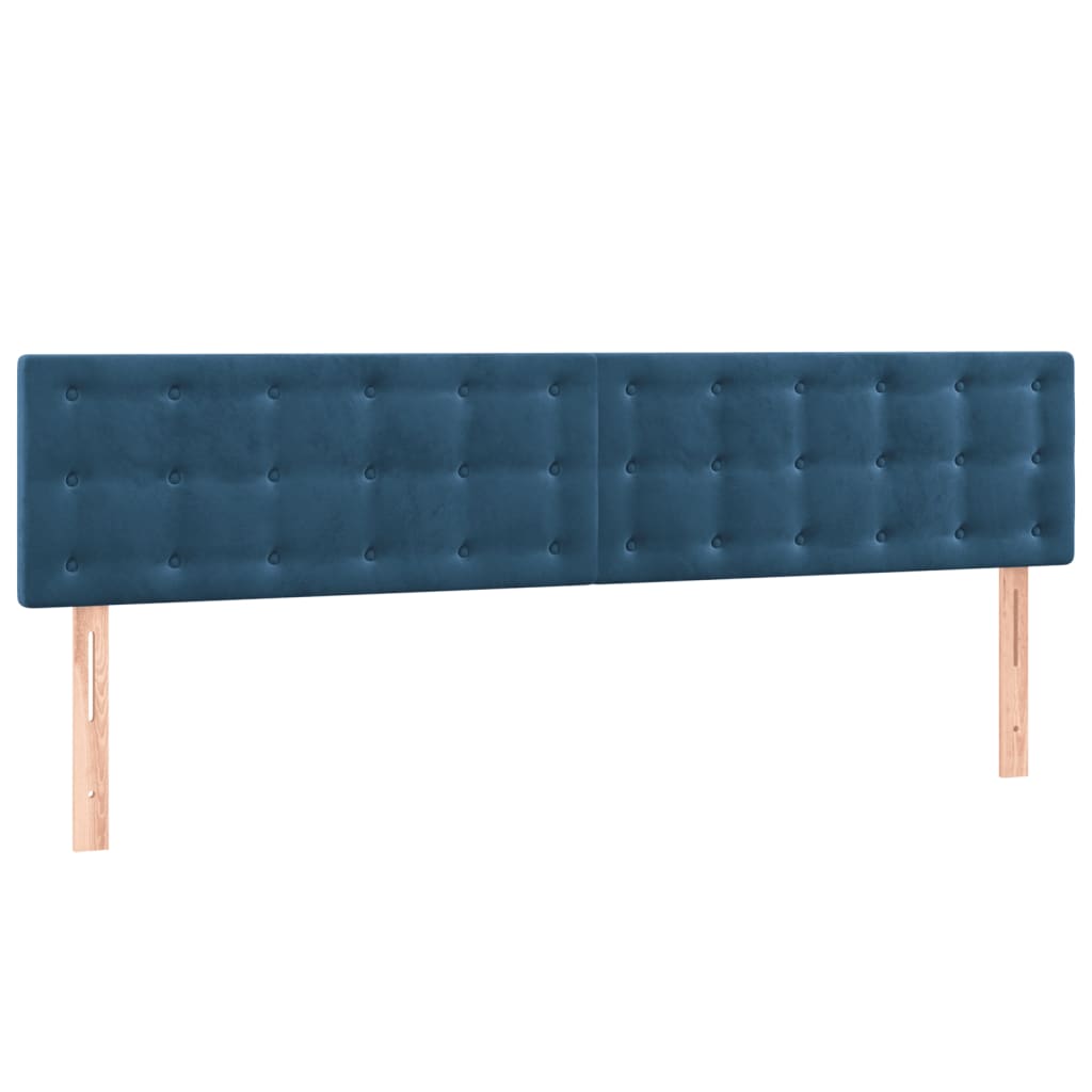 Testiere 2 pz Blu Scuro 100x5x78/88 cm in Velluto
