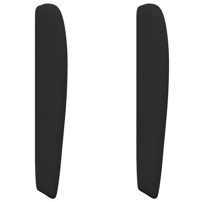 Orecchia della Testata Nero 80 x 23 x 6 cm Schiuma e Tessuto