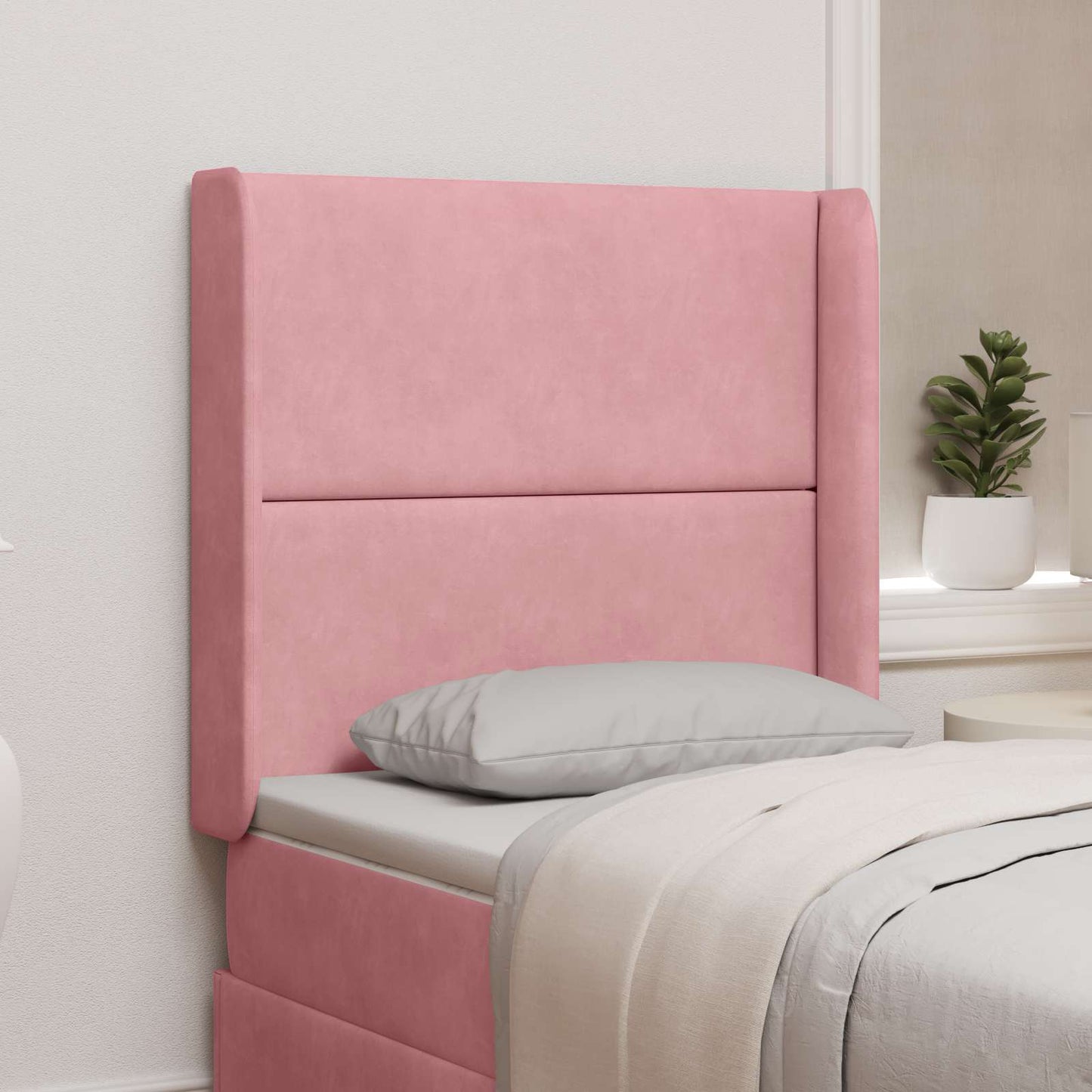 Orecchia della Testata Rosa 80 x 16 x 4 cm Velluto