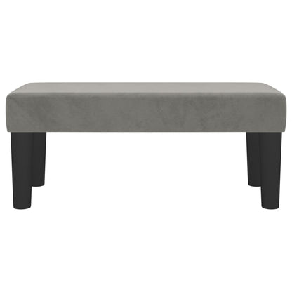 Panca Grigio Chiaro 70x30x30 cm in Velluto