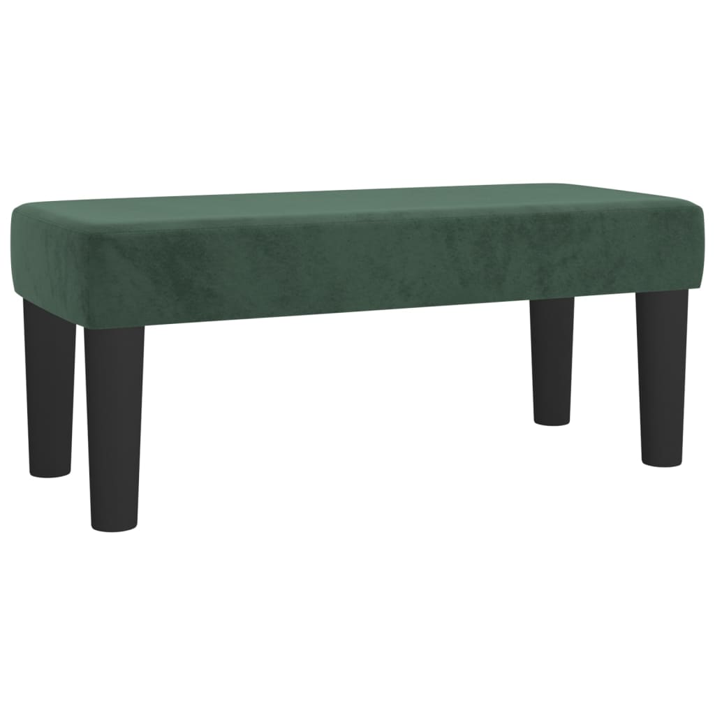 Panca Verde Scuro 70x30x30 cm in Velluto