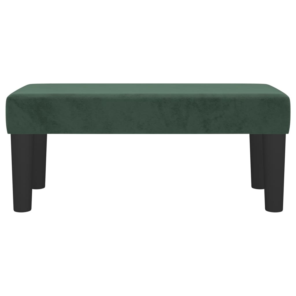 Panca Verde Scuro 70x30x30 cm in Velluto