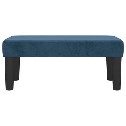 Panca Blu Scuro 70x30x30 cm in Velluto