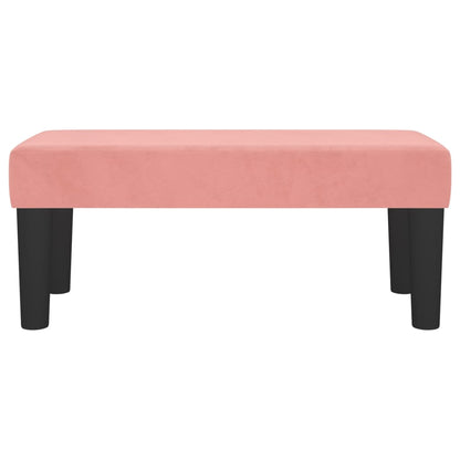 Panca Rosa 70x30x30 cm in Velluto