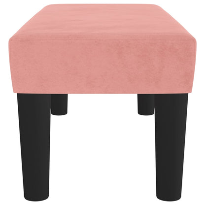 Panca Rosa 70x30x30 cm in Velluto