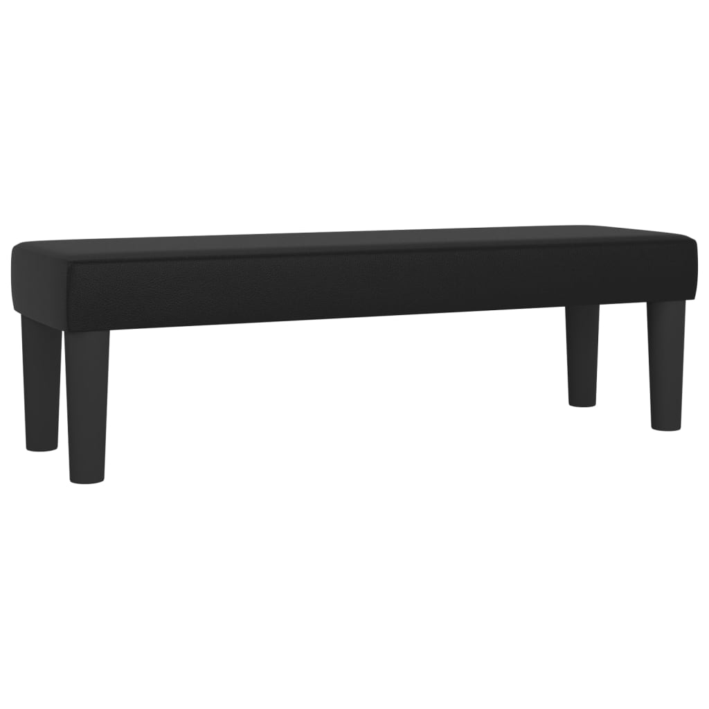 Panca Nera 100x30x30 cm in Similpelle