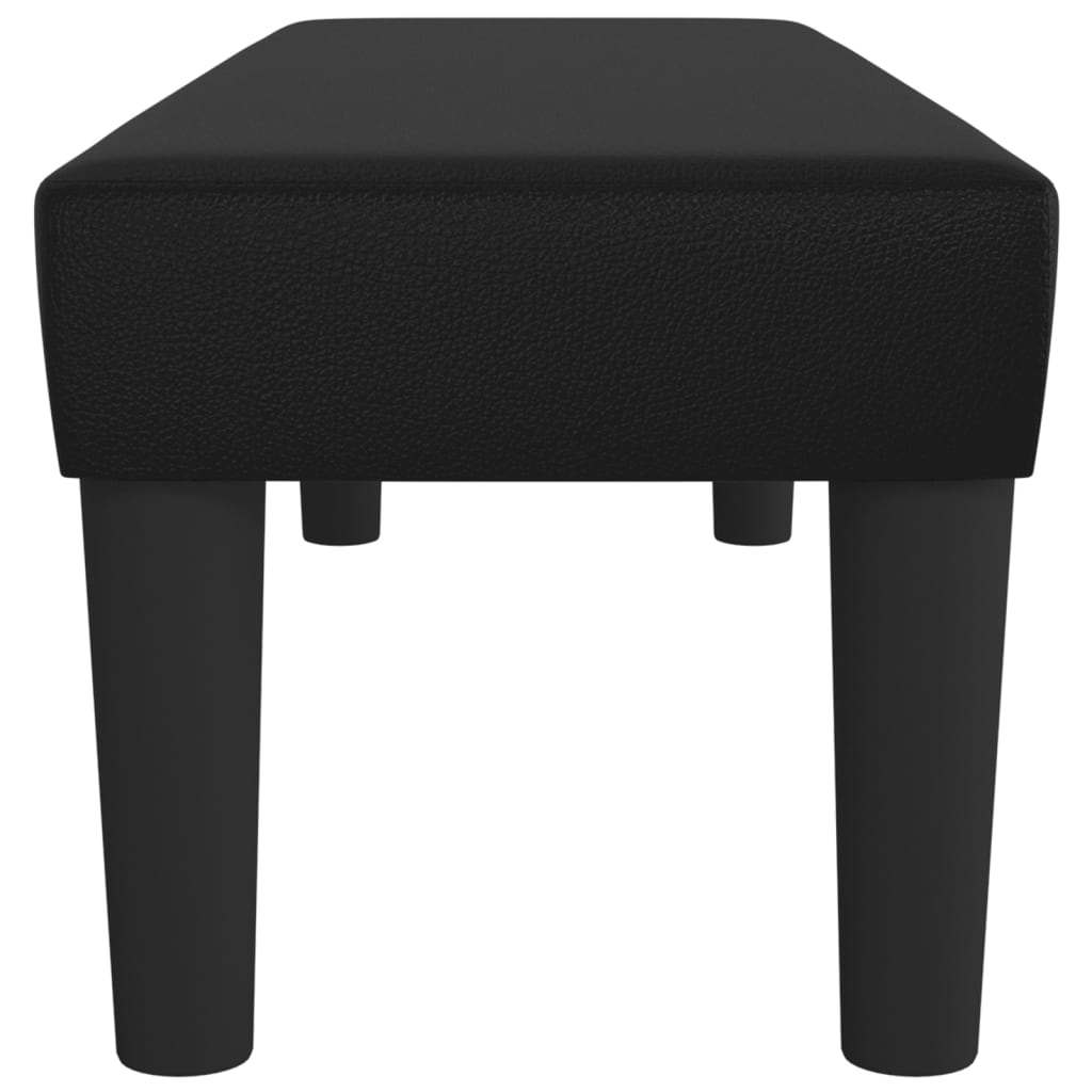 Panca Nera 100x30x30 cm in Similpelle