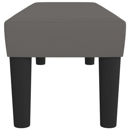 Panca Grigia 100x30x30 cm in Similpelle