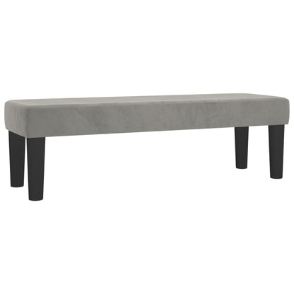 Panca Grigio Chiaro 100x30x30 cm in Velluto