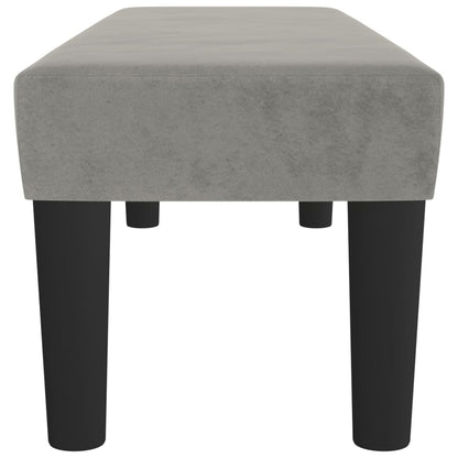Panca Grigio Chiaro 100x30x30 cm in Velluto
