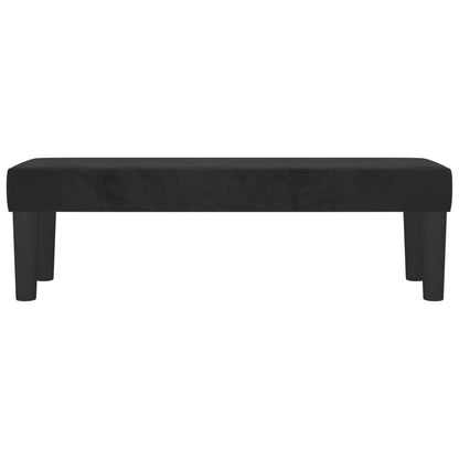 Panca Nera 100x30x30 cm in Velluto