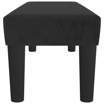 Panca Nera 100x30x30 cm in Velluto