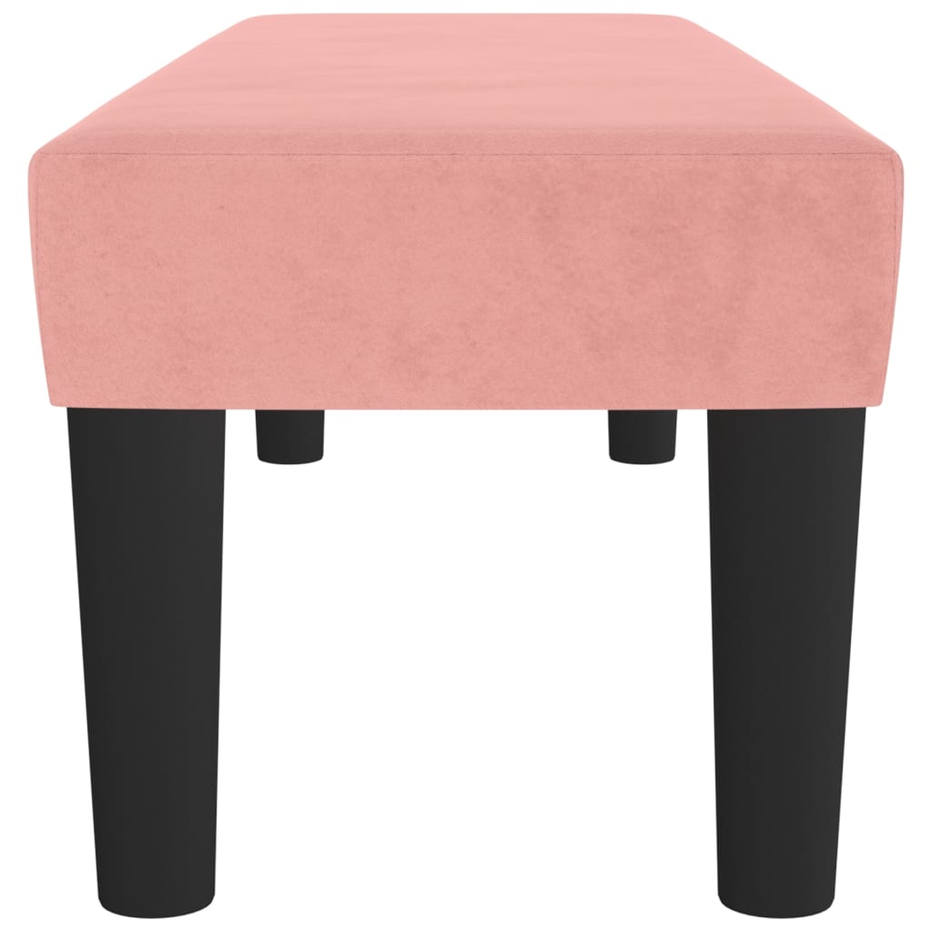 Panca Rosa 100x30x30 cm in Velluto