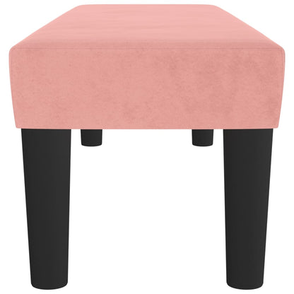 Panca Rosa 100x30x30 cm in Velluto