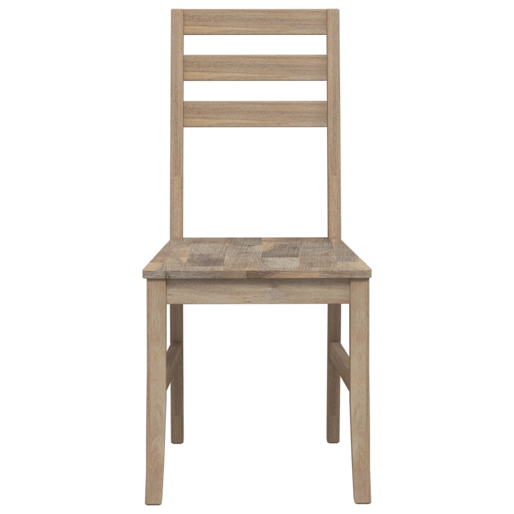 Sedie da Pranzo 8 pz in Legno Massello di Acacia