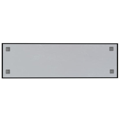 Lavagna Magnetica a Parete Nera 100x30 cm Vetro Temperato