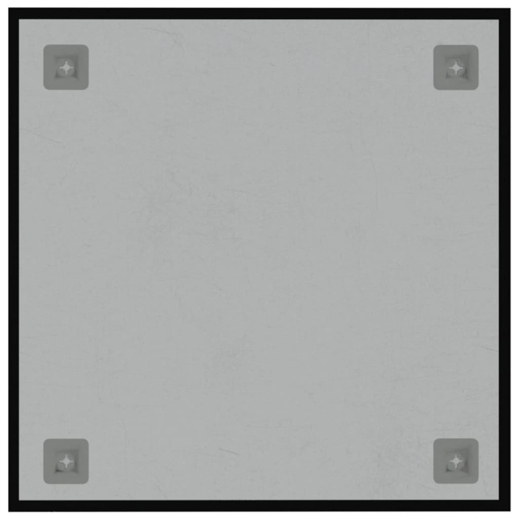 Lavagna Magnetica a Parete Nera 40x40 cm Vetro Temperato