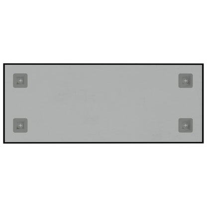 Lavagna Magnetica a Parete Nera 50x20 cm Vetro Temperato