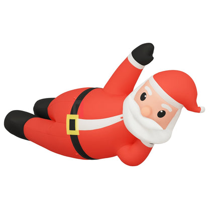 Babbo Natale Sdraiato Gonfiabile di Natale con LED 160 cm
