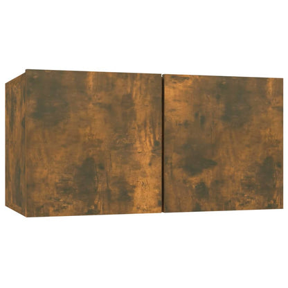Mobili TV 8 pz Rovere Fumo 60x30x30 cm in Legno Ingegnerizzato