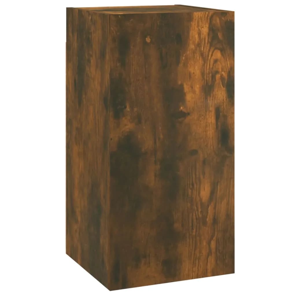 Mobili TV 7 pz Rovere Fumo 30,5x30x60 cm in Legno Multistrato