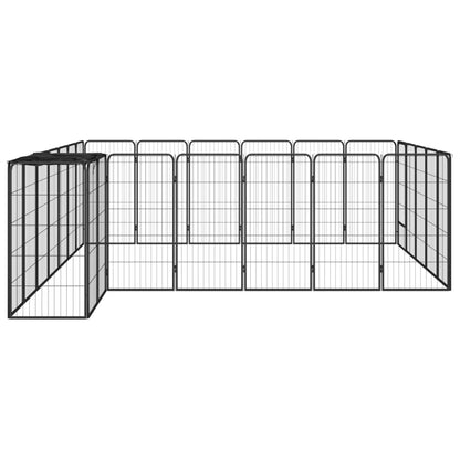 Box Cani 26 Pannelli Nero 50x100 cm Acciaio Verniciato Polvere