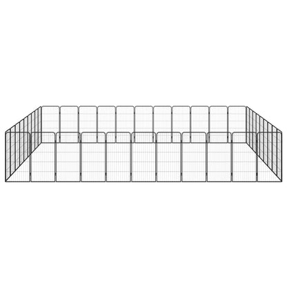 Box Cani 40 Pannelli Nero 50x100 cm Acciaio Verniciato Polvere