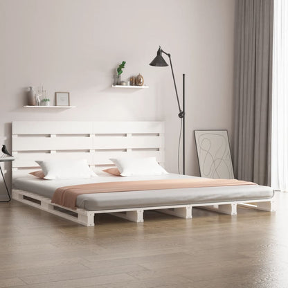 Giroletto senza Materasso Bianco 140x200 cm Legno Massello Pino