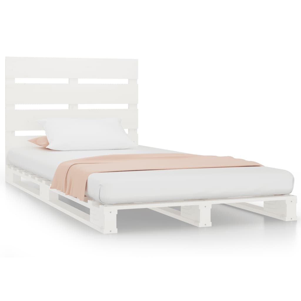 Giroletto senza Materasso Bianco 75x190 Legno Massello di Pino