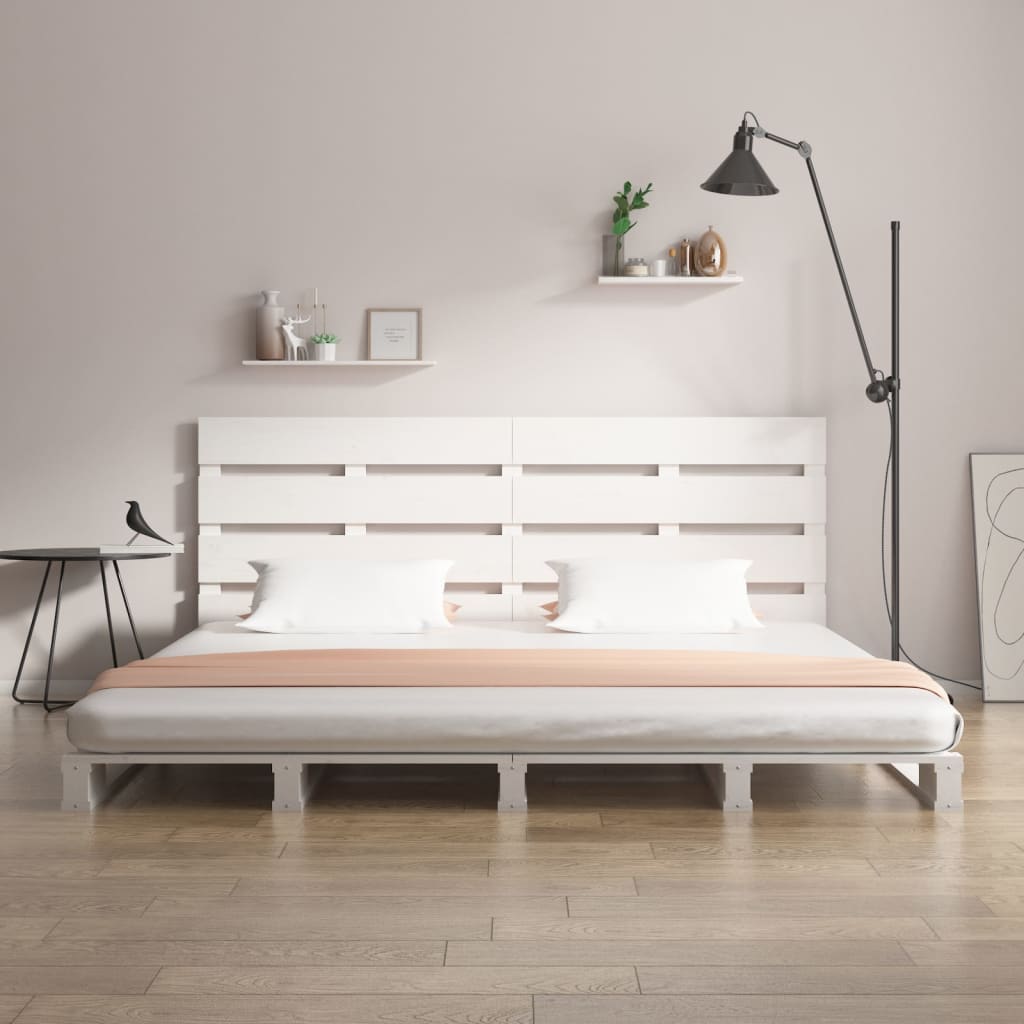 Giroletto senza Materasso Bianco 135x190 cm Legno Massello Pino