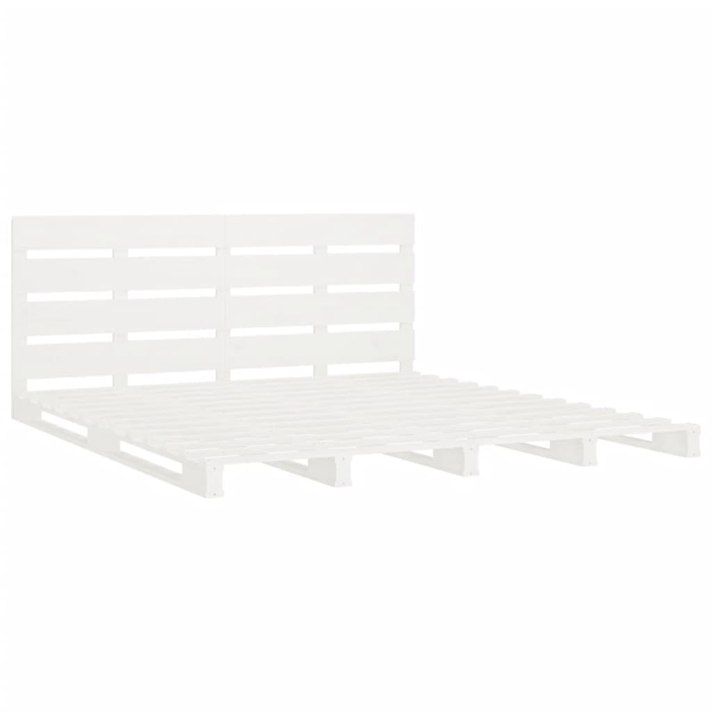 Giroletto senza Materasso Bianco 135x190 cm Legno Massello Pino