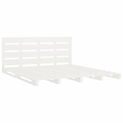 Giroletto senza Materasso Bianco 135x190 cm Legno Massello Pino