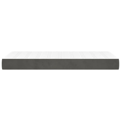 Materasso a Molle Grigio Scuro 80x200x20 cm in Velluto