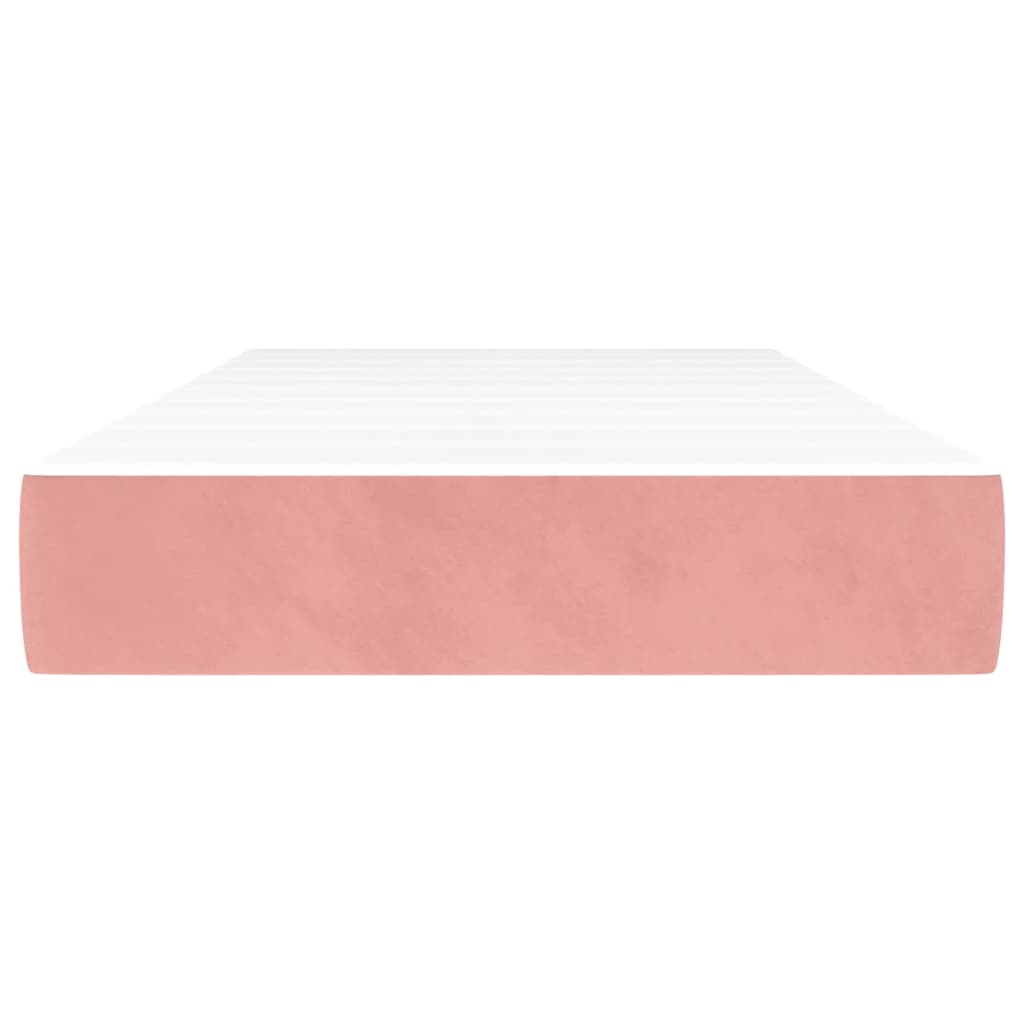 Materasso a Molle Insacchettate Rosa 80x200x20 cm in Velluto