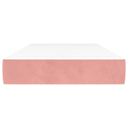 Materasso a Molle Insacchettate Rosa 80x200x20 cm in Velluto