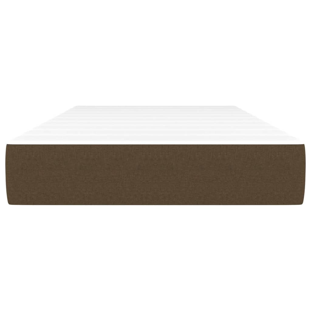 Materasso a Molle Insacchettate Marrone Scuro 90x190x20 cm