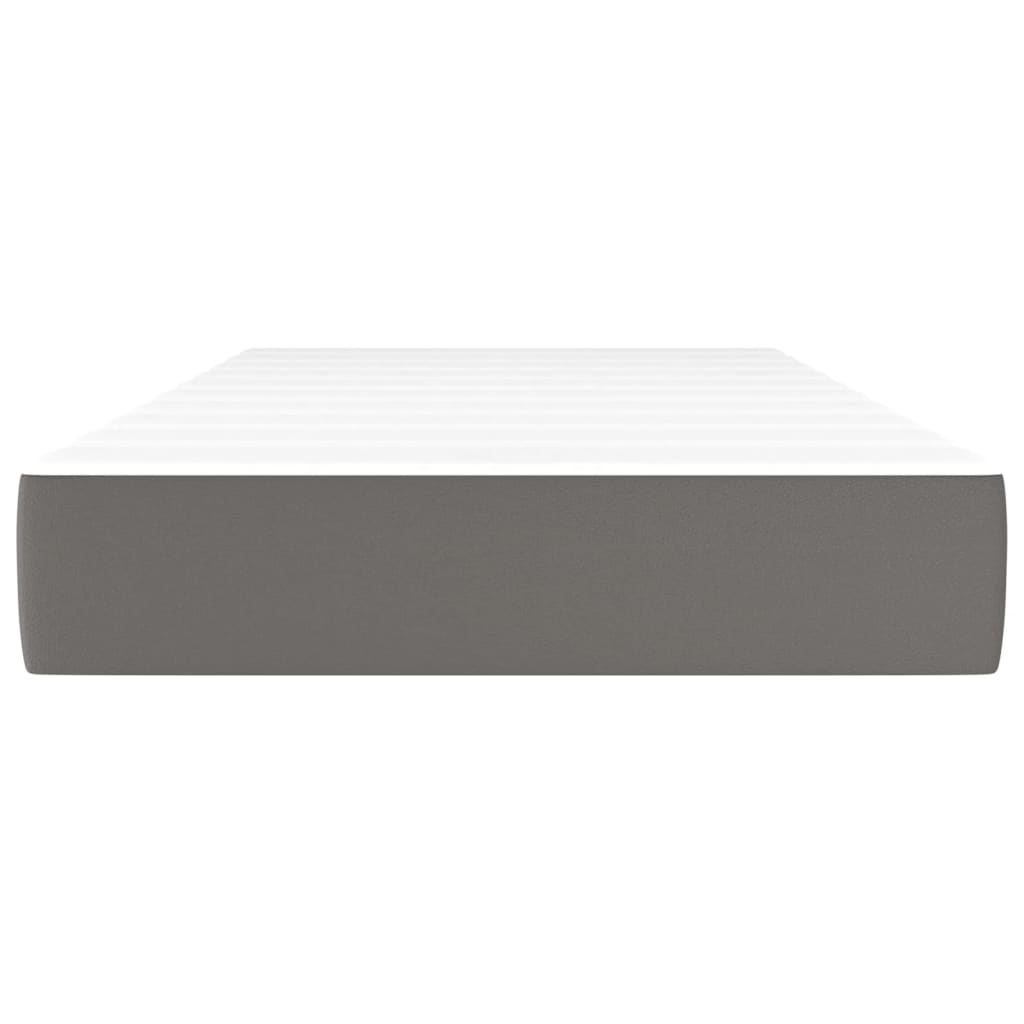 Materasso a Molle Grigio 90x190x20 cm in Similpelle