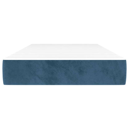 Materasso a Molle Blu Scuro 90x190x20 cm in Velluto