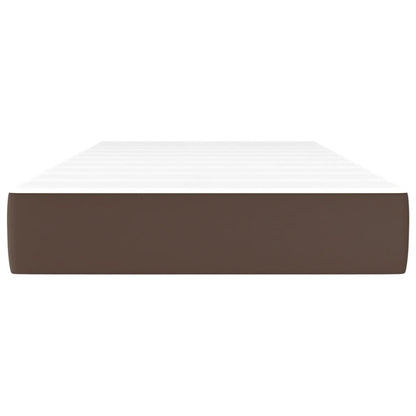 Materasso a Molle Marrone 90x200x20 cm in Similpelle