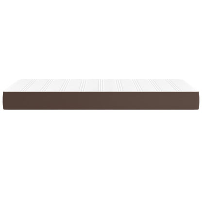Materasso a Molle Marrone 90x200x20 cm in Similpelle