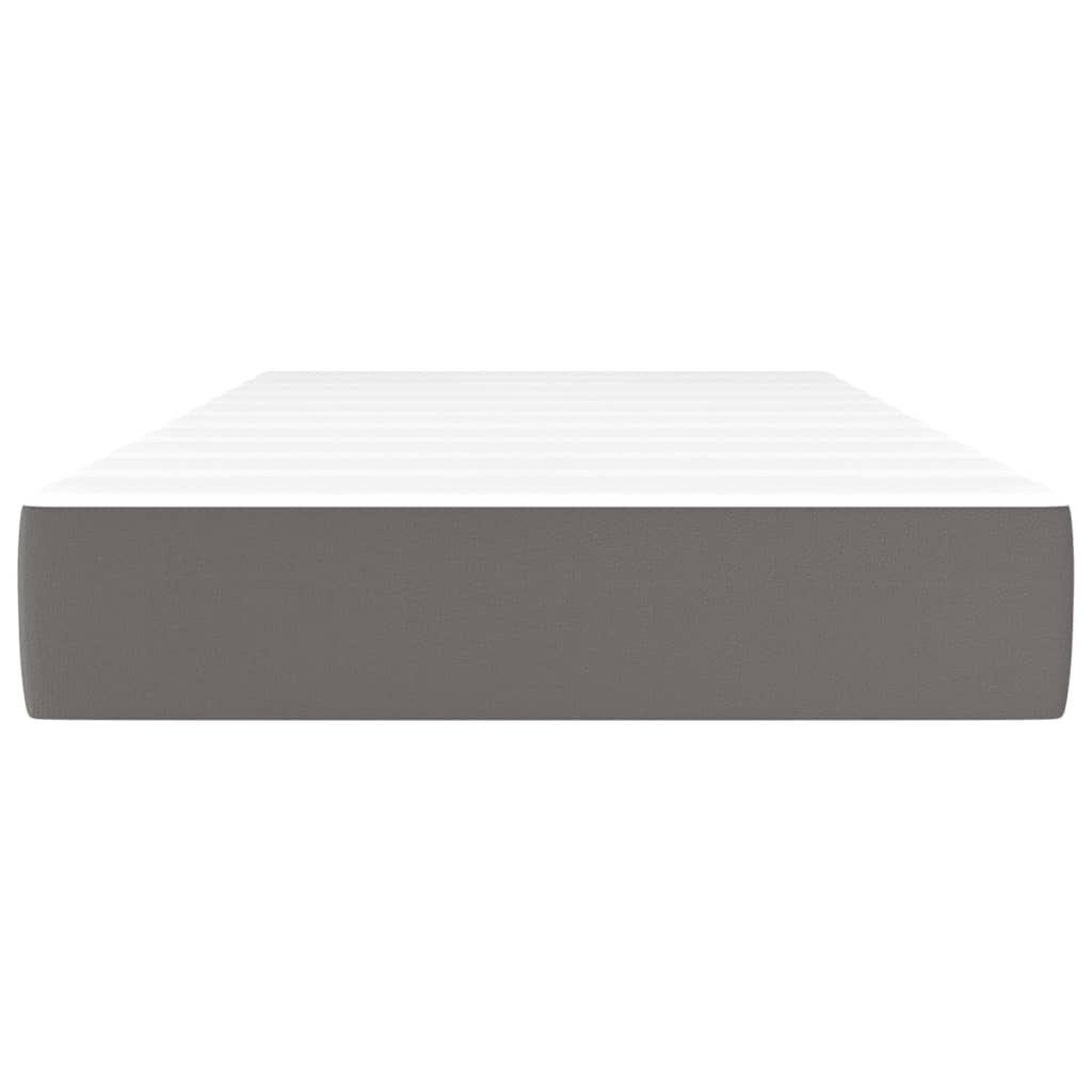 Materasso a Molle Grigio 90x200x20 cm in Similpelle