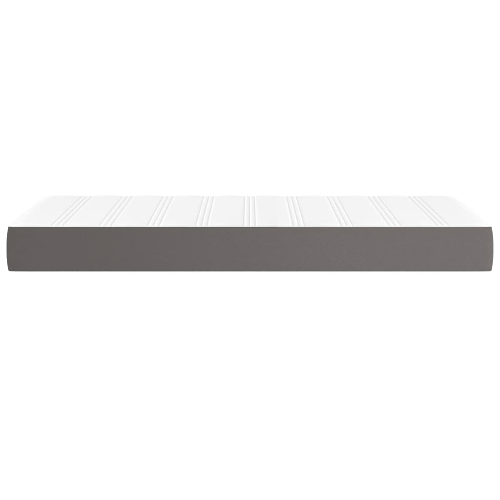 Materasso a Molle Grigio 90x200x20 cm in Similpelle