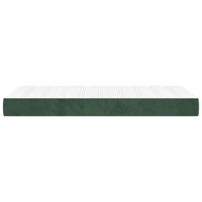 Materasso a Molle Verde Scuro 90x200x20 cm in Velluto