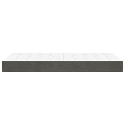Materasso a Molle Grigio Scuro 100x200x20 cm in Velluto