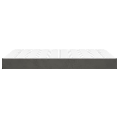 Materasso a Molle Grigio Scuro 120x200x20 cm in Velluto