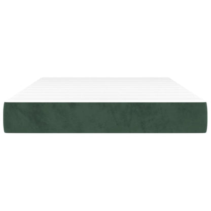 Materasso a Molle Verde Scuro 120x200x20 cm in Velluto