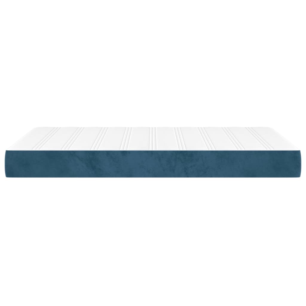 Materasso a Molle Blu Scuro 120x200x20 cm in Velluto