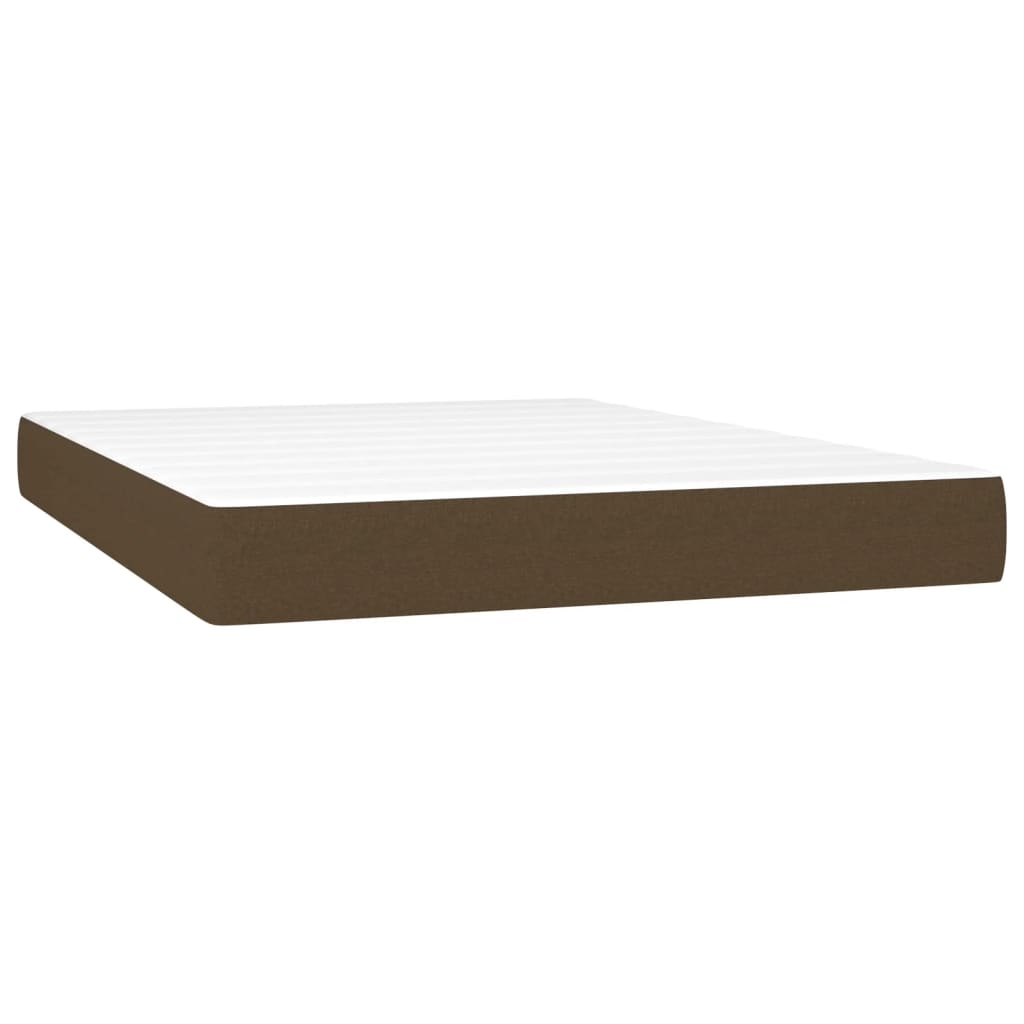 Materasso a Molle Insacchettate Marrone Scuro 140x200x20 cm