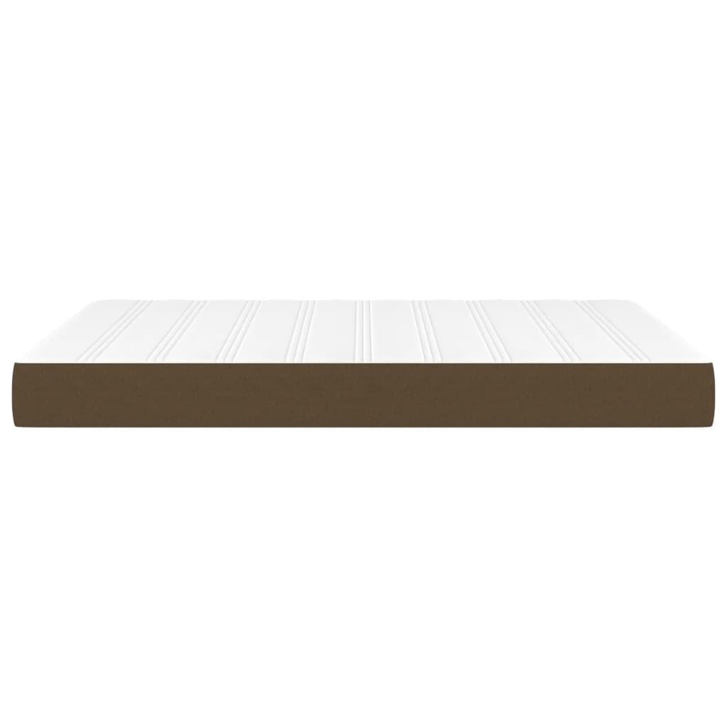 Materasso a Molle Insacchettate Marrone Scuro 140x200x20 cm