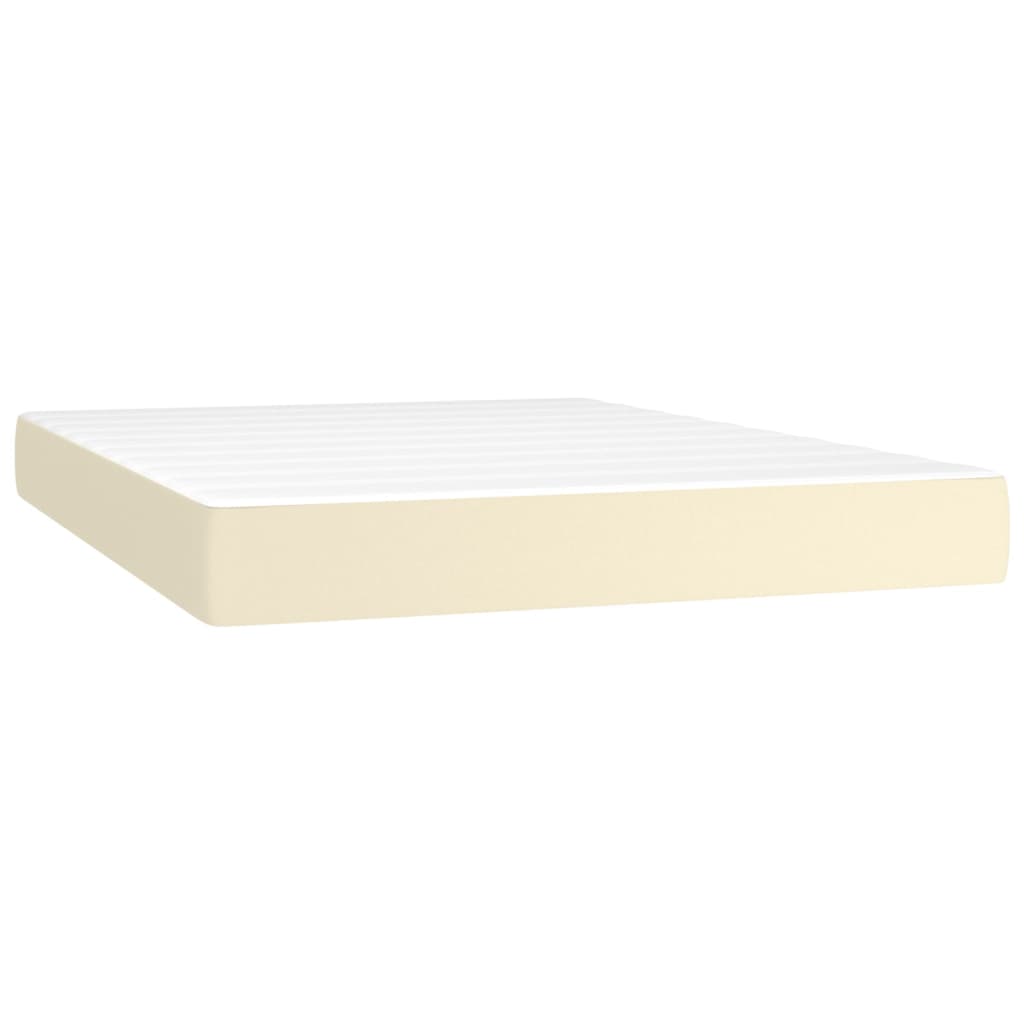 Materasso a Molle Crema 140x200x20 cm in Similpelle